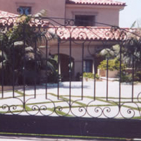 Mediterranean Villa Driveway Gate
